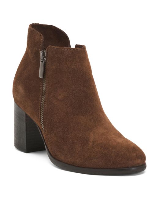 Tj Maxx Brown Suede Heeled Booties For