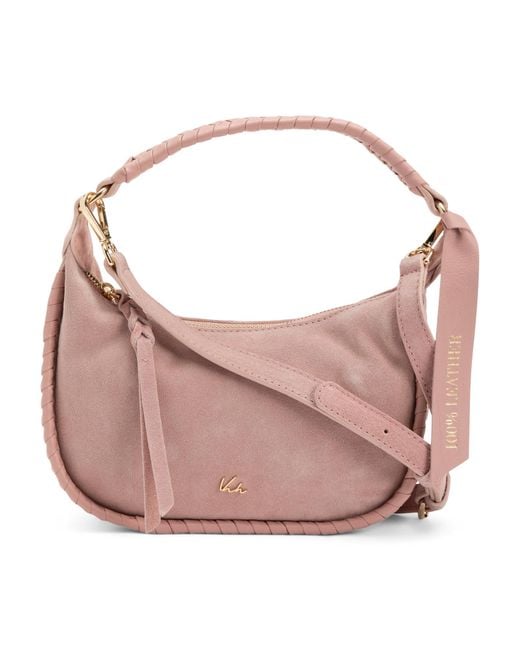 Tj Maxx Pink Suede Half Moon Shoulder Bag For /Suede