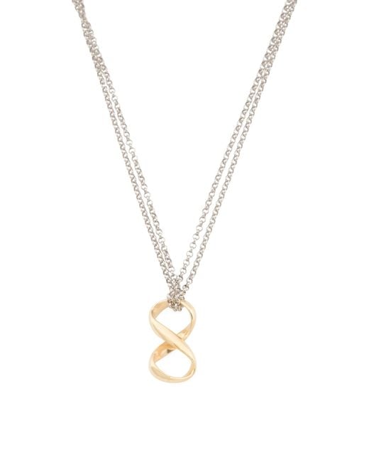 Tj Maxx Metallic 14Kt And Sterling Infinity Necklace For