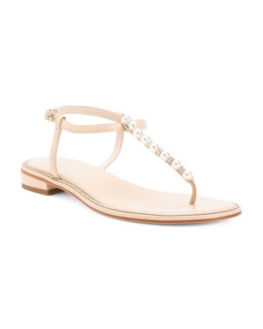Tj Maxx White Leather Denise Flat Sandals For