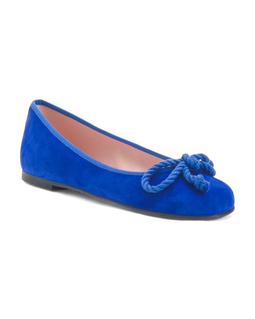 Tj Maxx Blue Suede Rosario Ballet Flats For