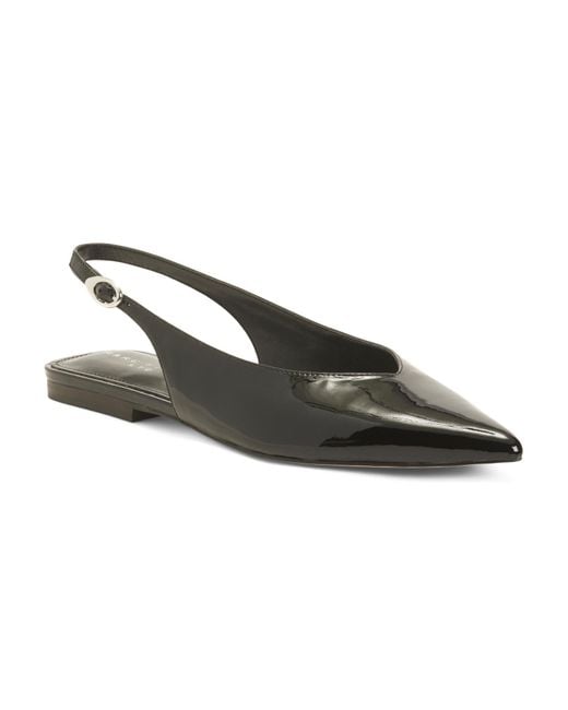 Tj Maxx Black Patent Leather Gabra Slingback Flats For