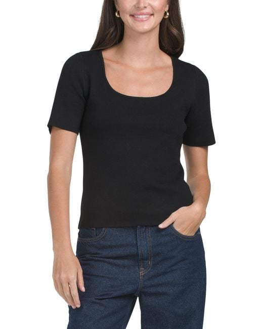 Tj Maxx Black Milano Pull Over Sweater, Nylon/Rayon