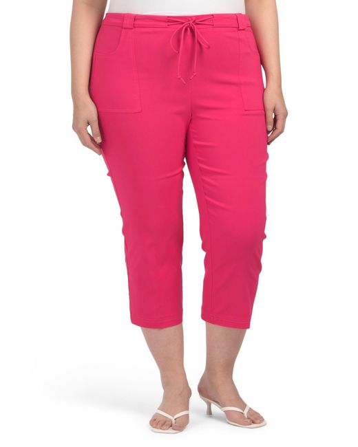 Tj Maxx Pink Plus Pull On Pants For Nylon/Spandex/Rayon