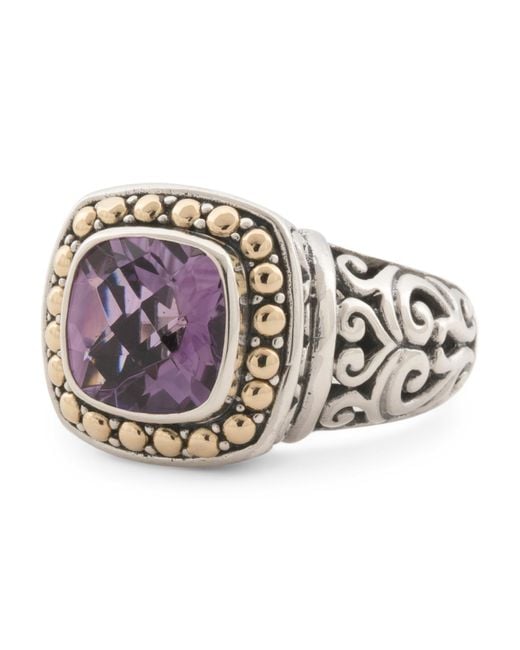 Tj Maxx Pink 18Kt And Sterling Birthstone Ring