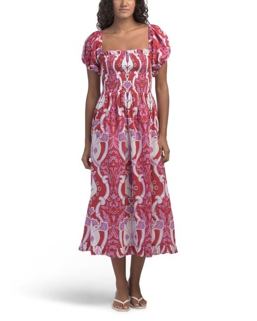 tj maxx cotton dresses TJMAXX Cotton Lux Polka Dot Maxi Dress For Women