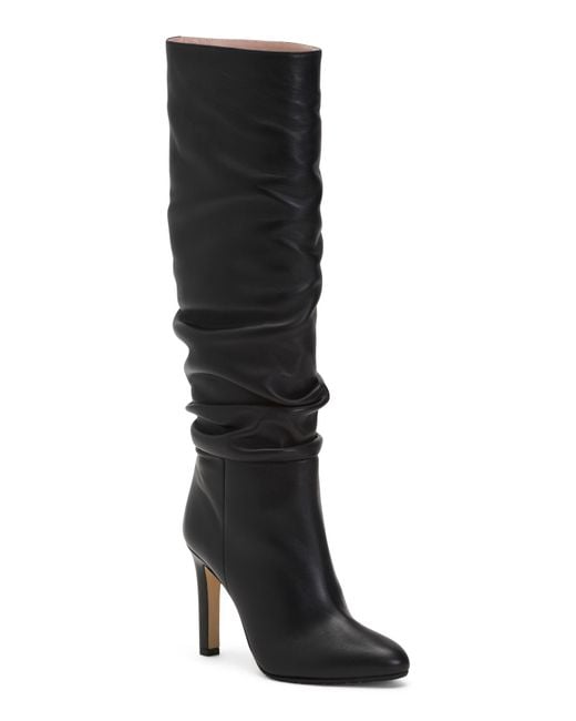 Tj Maxx Black Leather Bloomsbury Tall Scrunched Boots For