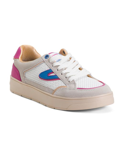 Tj Maxx White Leather Harlow Elite Sneakers For Leather/Suede