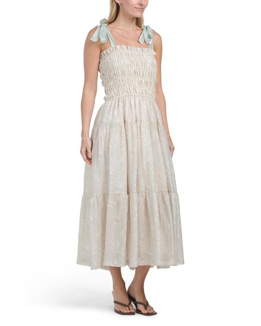 Tj Maxx White Geraldine Maxi Dress For Polyester