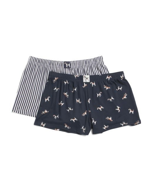 Tj Maxx Blue 2Pk Madies Boxer Shorts For Spandex/Polyester