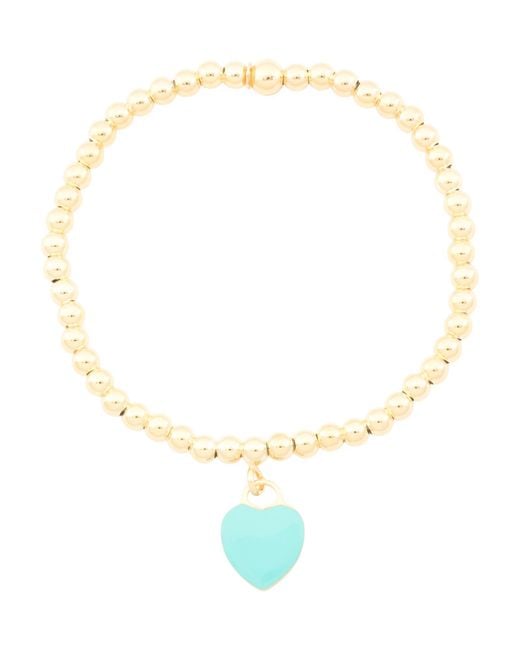 Tj Maxx Metallic Sterling Bead Stretch Charm Bracelet For