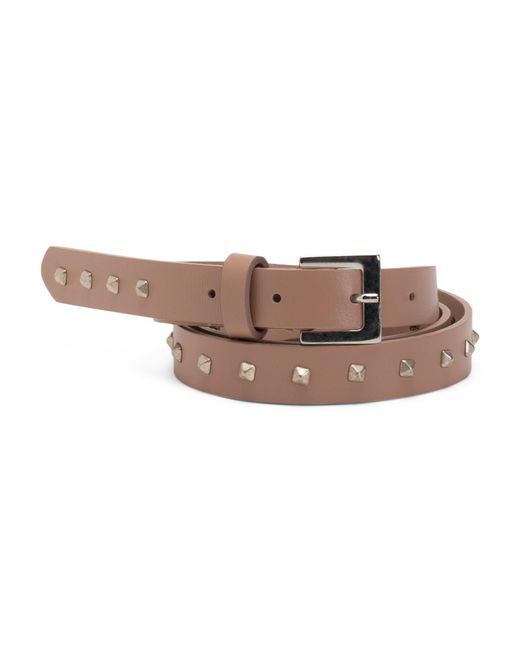 Tj Maxx Brown Leather Stud Embellished Belt