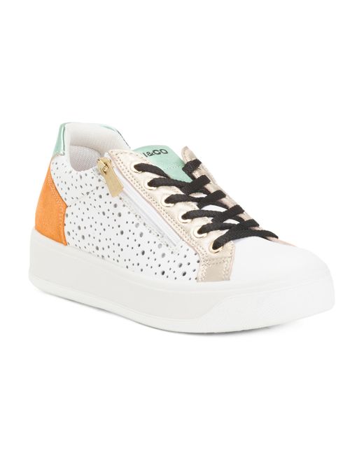 Tj Maxx White Leather Comfort Sneakers For Leather/Suede