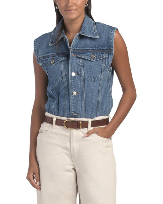Tj Maxx Blue Sabine Denim Bodysuit For Spandex/Cotton/Polyester