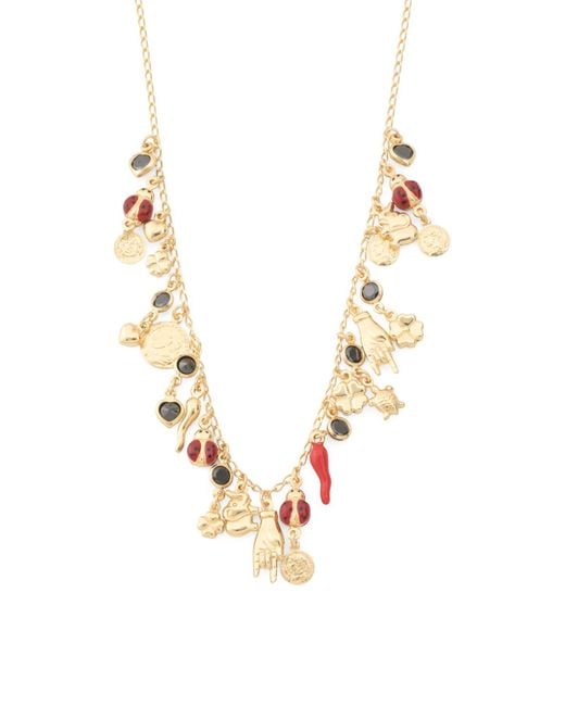 Tj Maxx Metallic 18Kt Plated Sterling Lucky Charm Necklace For