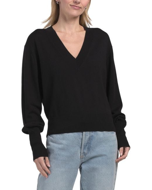 Tj Maxx Black Wool Helory Sweater, Polyester/Wool