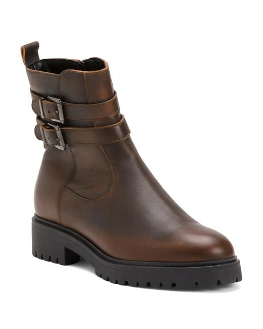 Tj Maxx Brown Leather Maya Booties For
