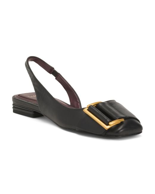 Tj Maxx Black Leather Tracy Slingback Flats For
