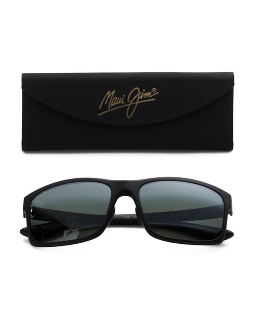 Tj Maxx Black 58Mm Rectangular Sunglasses For for men