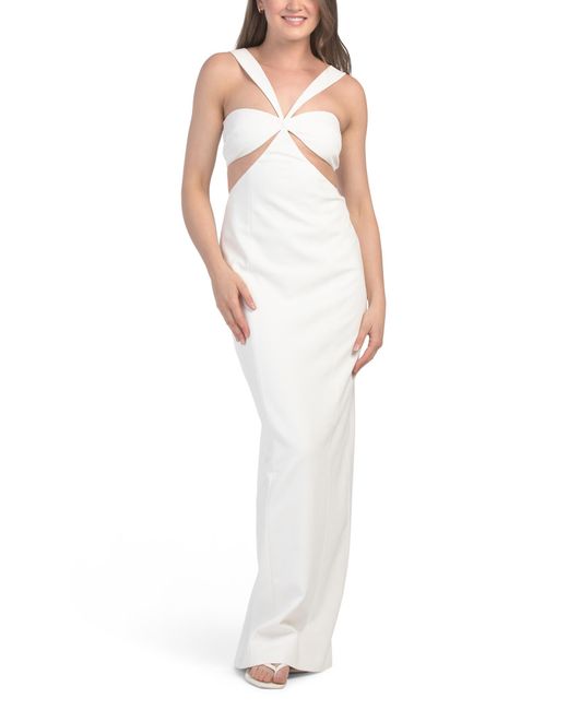 Tj Maxx White Elizabeth Evening Gown For Polyester