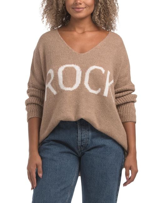 Tj Maxx Blue Rock Sweater, Acrylic/Wool/Viscose