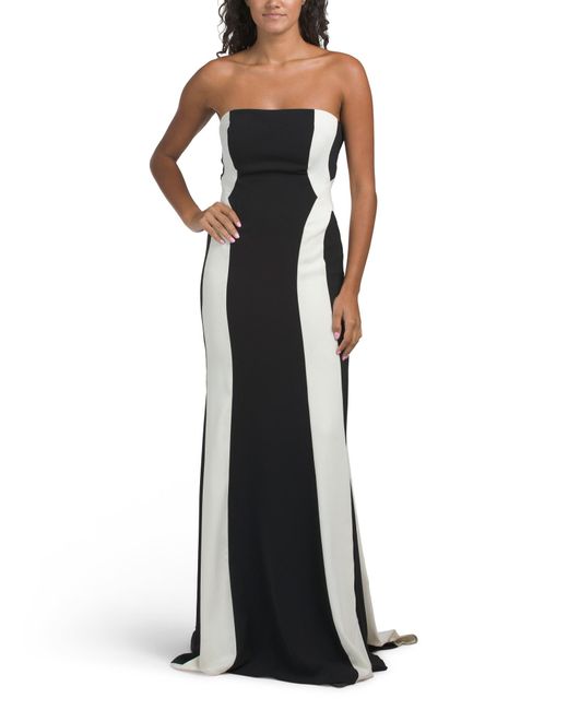 Tj Maxx Black Illusion Detail Gown For Spandex/Polyester