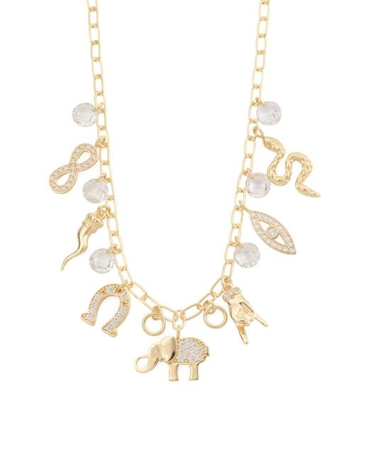 Tj Maxx Metallic 18Kt Plated Sterling Lucky Charms Necklace For
