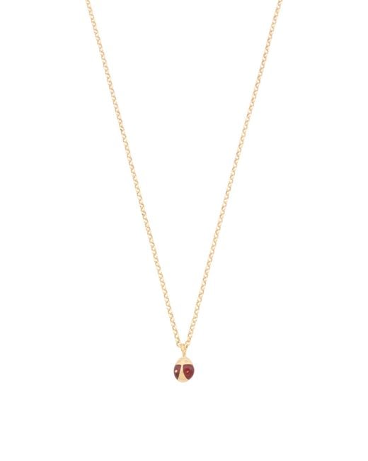 Tj Maxx Metallic 18Kt Plated Sterling Enamel Ladybug Necklace For