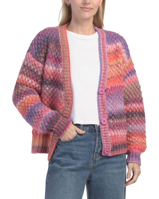 Tj Maxx Red Wool Blend Chunky Cardigan, Acrylic/Wool/Alpaca