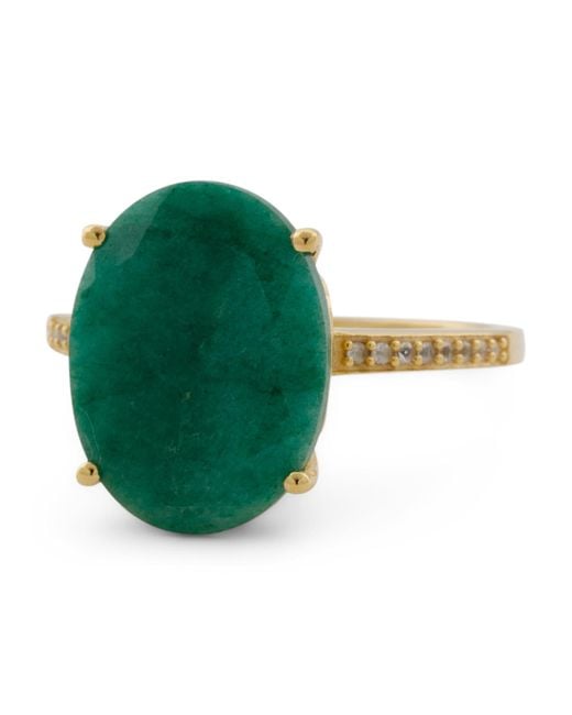 Tj Maxx Green 14Kt Plated Sterling Beryl Ring
