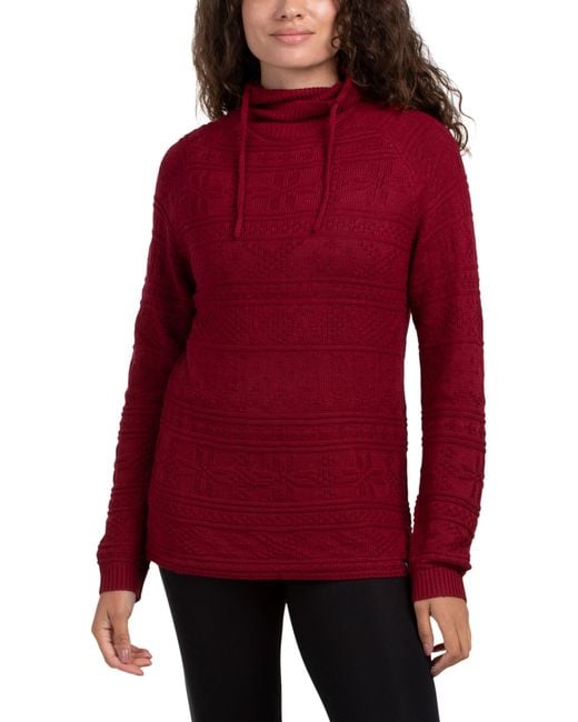 Tj Maxx Red Piper Base Layer High Neck Sweater, Nylon/Polyester/Acrylic