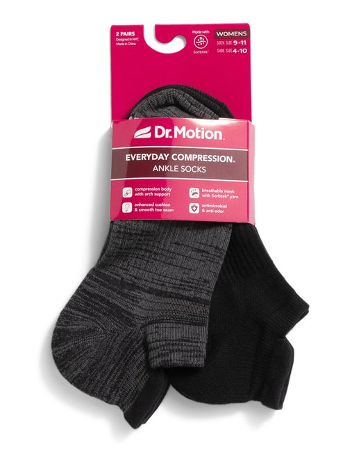 Tj Maxx Pink 2Pk Freefeed Compression Ankle Socks For Nylon/Spandex/Cotton