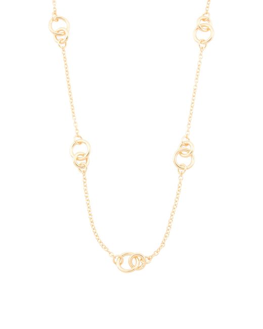 Tj Maxx White 18Kt Plated Sterling Round Link Necklace For