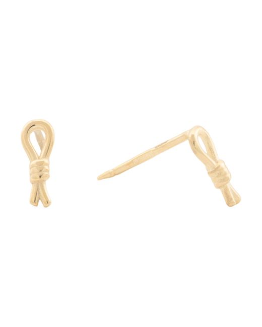 Tj Maxx Metallic 14Kt Knot Earrings For