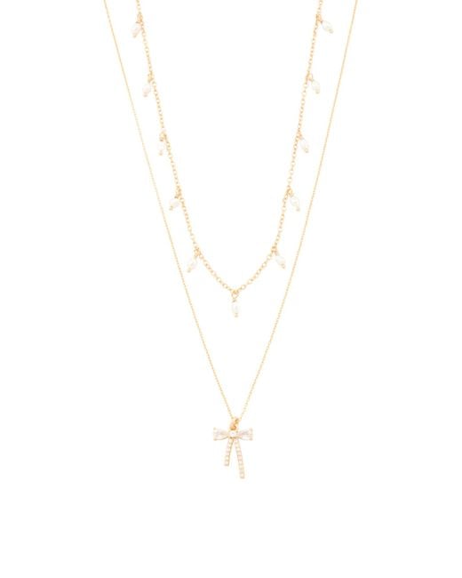 Tj Maxx White Bow Charm Necklace Set