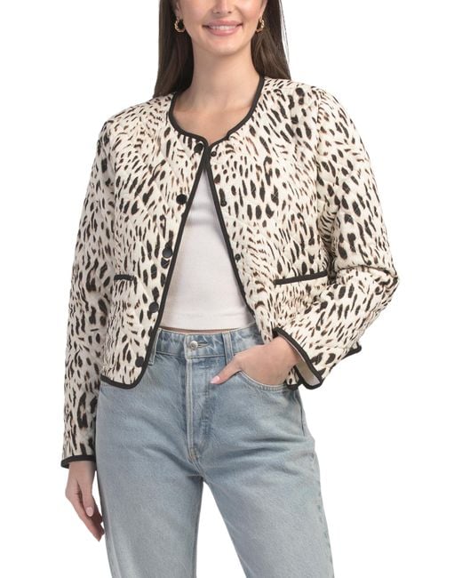 Tj Maxx Blue Quilted Jacket, Cotton/Polyester