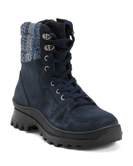 Tj Maxx Blue Suede Carissa Waterproof Booties For