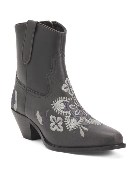 Tj Maxx Black Leather Cains Ville Western Booties For