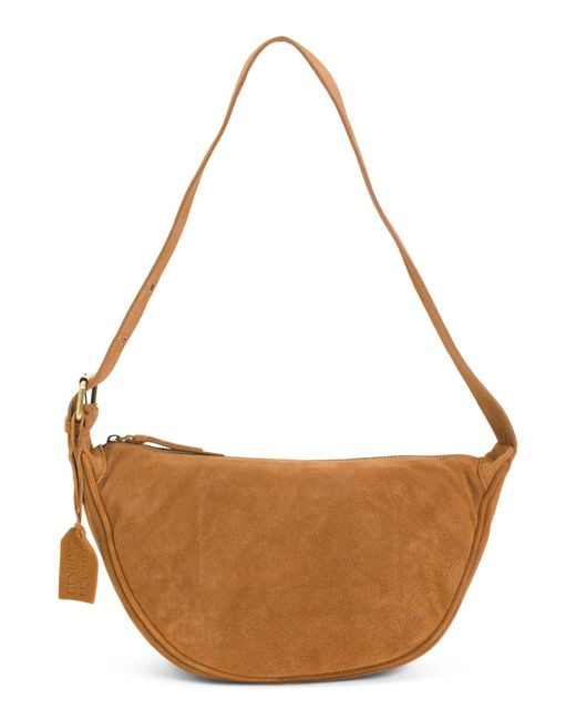Tj Maxx Brown Suede Shoulder Bag For