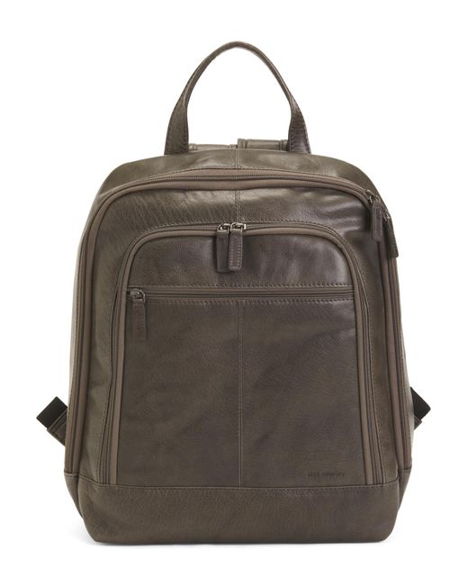 black genuine leather backpack mens Men's Leather (Genuine) Backpacks