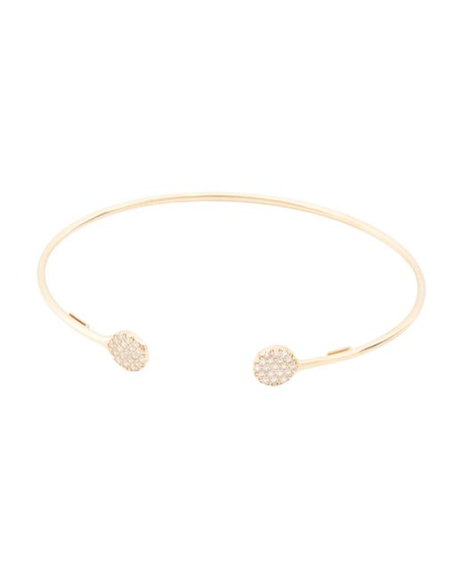Tj Maxx White 14Kt Open Pave Cubic Zirconia Cuff Bracelet For