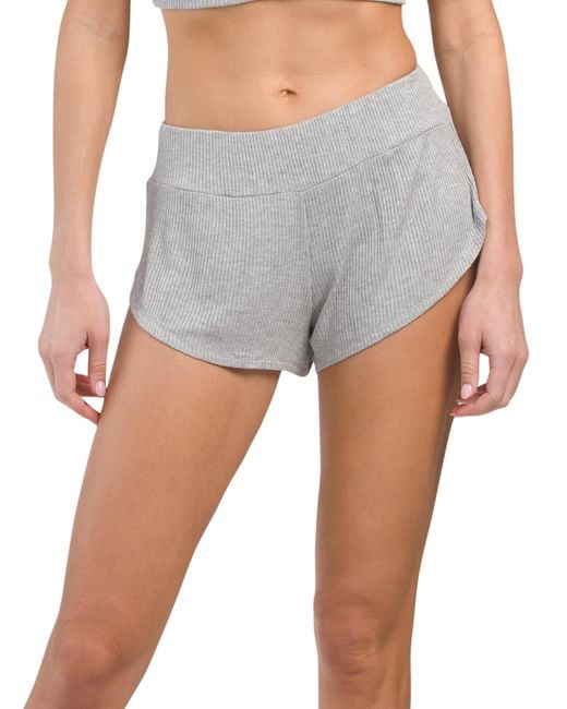 Tj Maxx Gray Elon Track Shorts For Spandex/Rayon