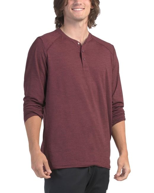 Tj Maxx Purple Commuter Henley Neck Top For Spandex/Polyester for men