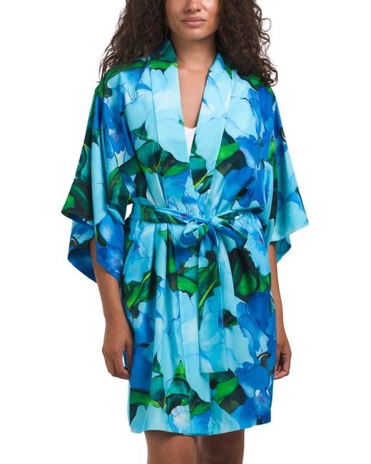 Tj Maxx Blue Isla Wrap Robe For Polyester