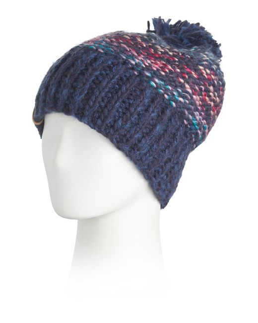 Tj Maxx Blue Firefly Beanie With Pom Accent For Polyester/Acrylic