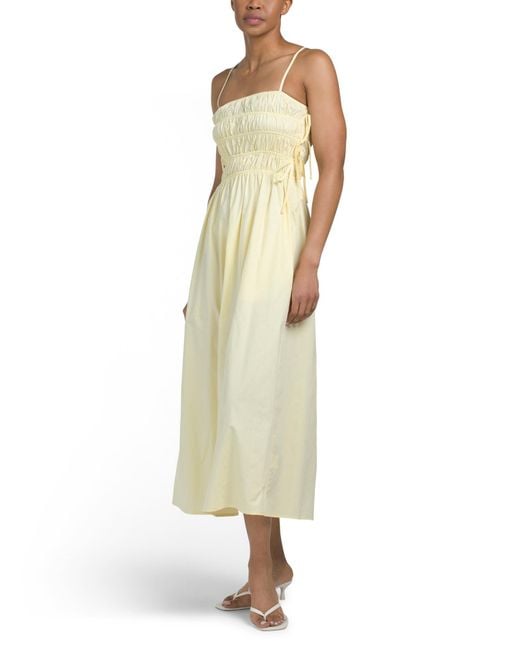 tj maxx bridesmaid dresses Sleeveless Ruched Top Maxi Dress For Cotton in Metallic Adult Black Velour Maxi 250619 Maxi dress Elegance meets comfort in color?:maroon