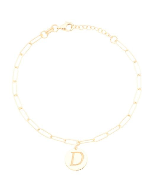 Tj Maxx White 18Kt Plated Sterling Initial Disc Bracelet For