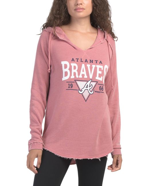 Tj Maxx Pink Tunic French Terry Hoodie For Cotton/Polyester