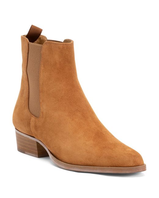 Tj Maxx Brown Suede Robie Chelsea Booties For Leather/Suede
