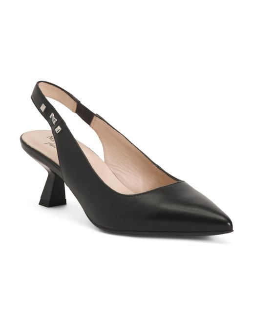 Tj Maxx Black Leather Slingback Pumps For
